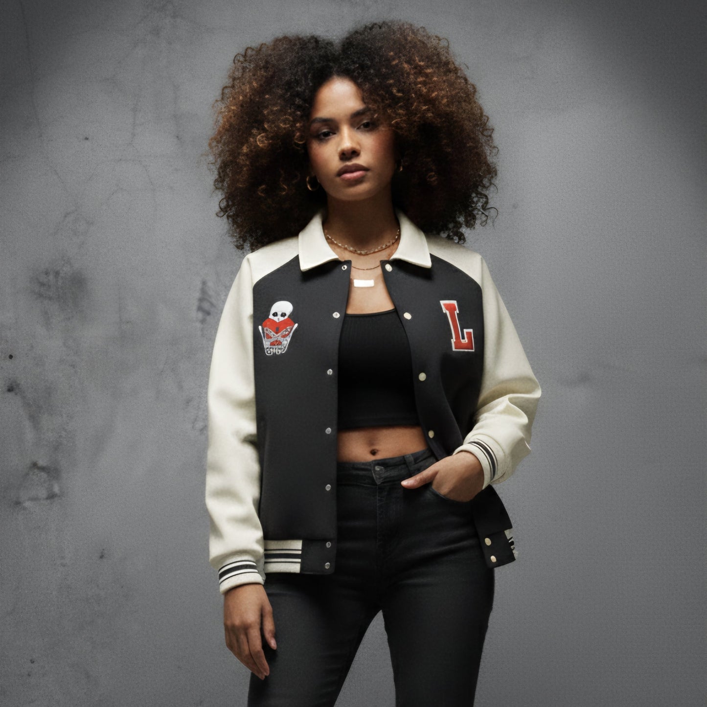 HEART SECURED BASEBALL JACKET