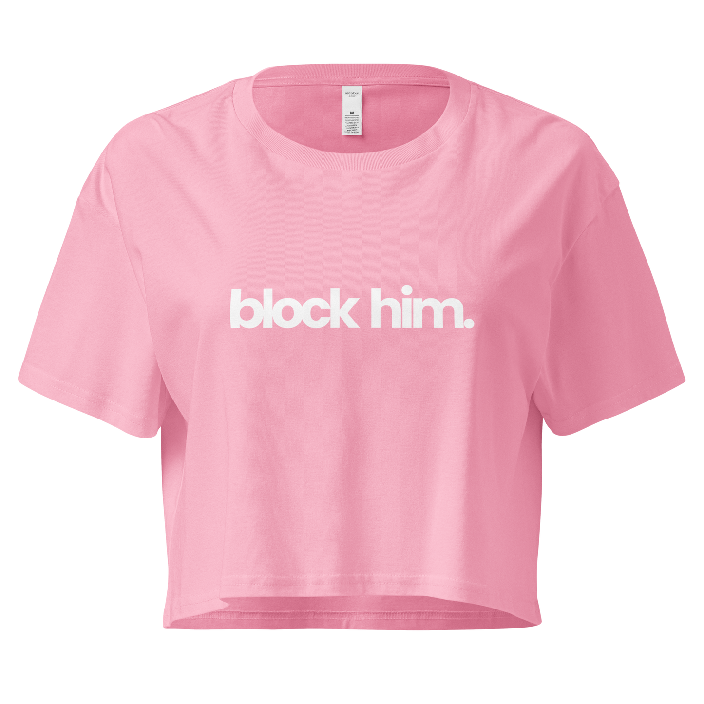 BLOCK HIM CROP TEE