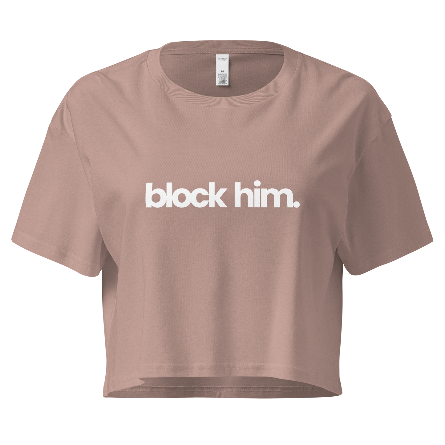 BLOCK HIM CROP TEE