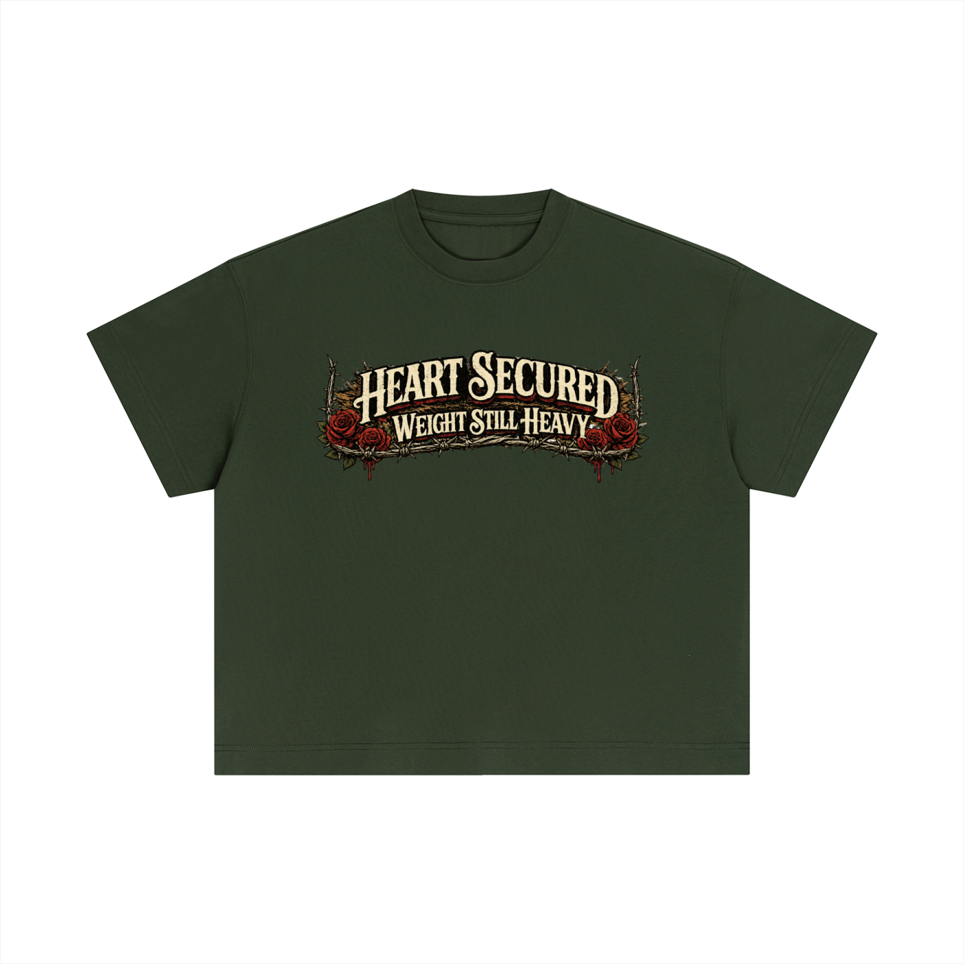 HEART SECURED BOXY TEE