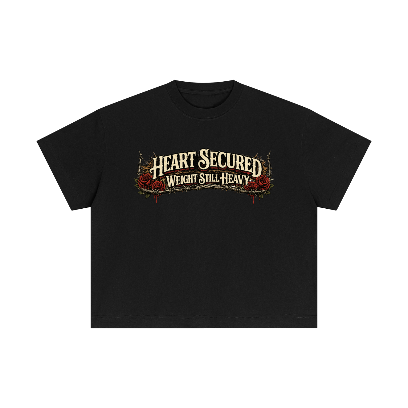HEART SECURED BOXY TEE